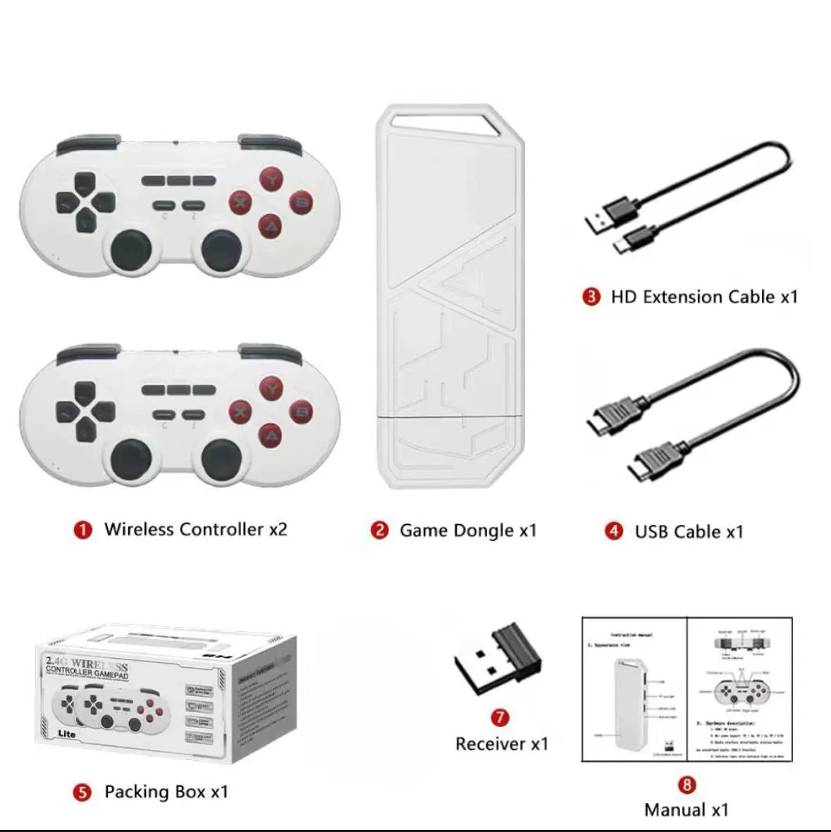 H8 Home TV Game Console HD 24g Wireless Handle
